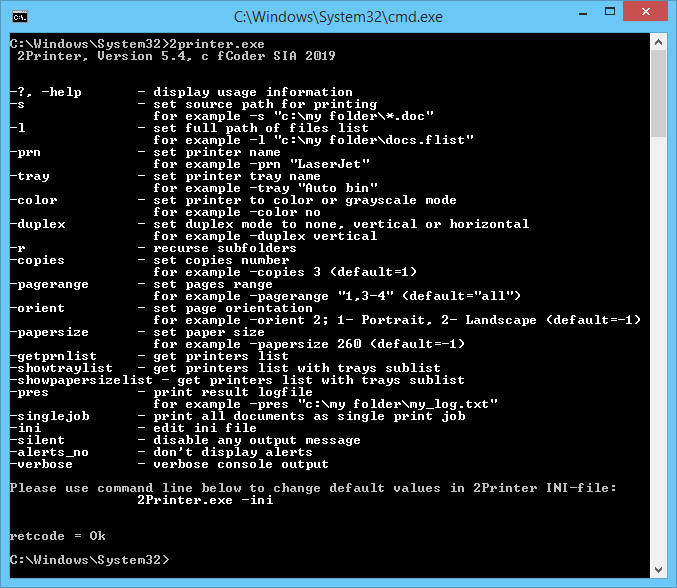 2Printer - Command line document auto printing software 2Printer - Command line document auto printing software