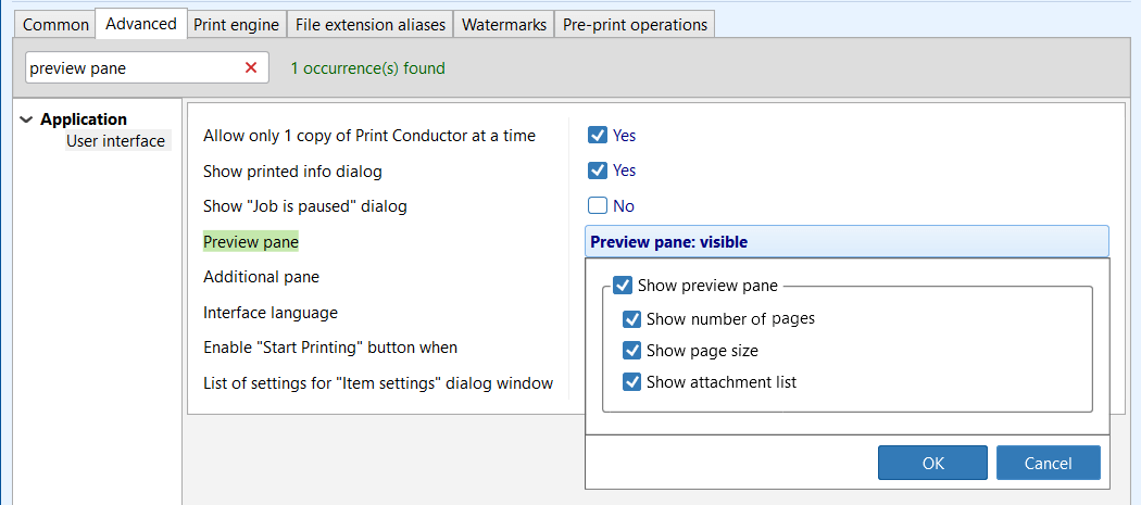 Adjusting the Preview pane