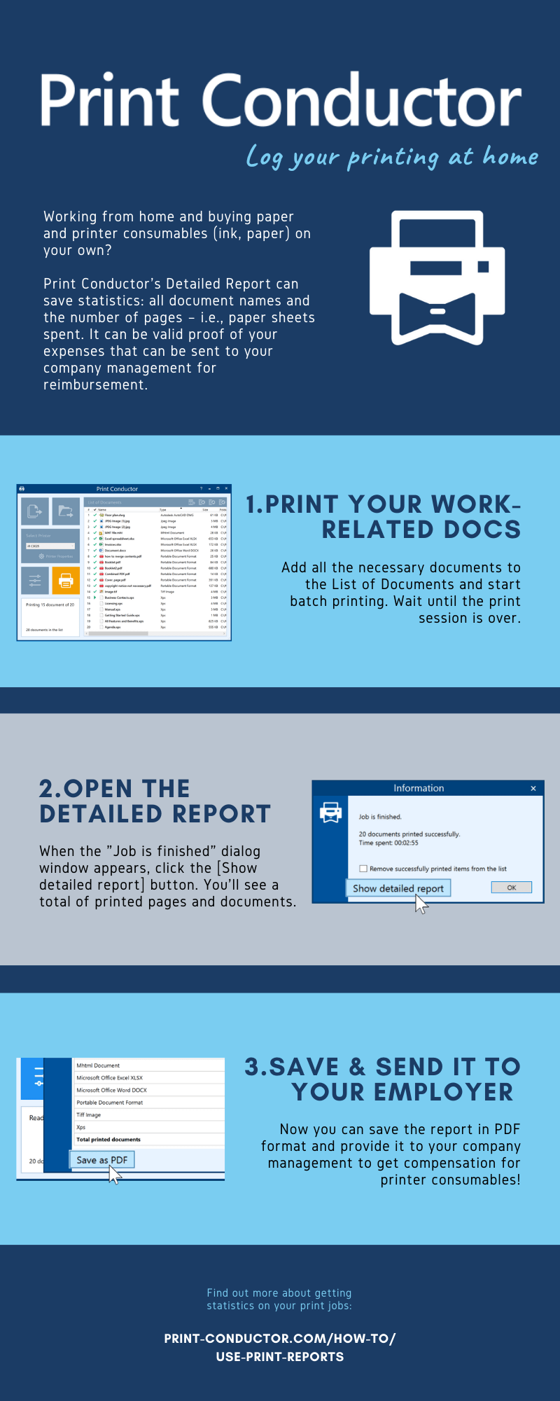 Get reimbursement for printing expenses (working at home)