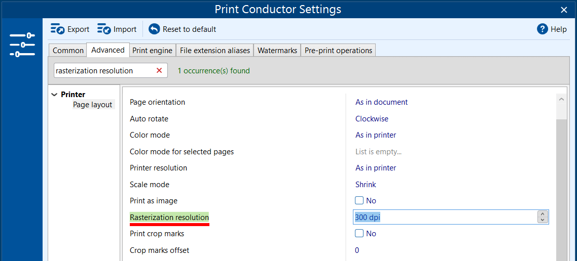 Page resolution Page resolution