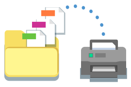Printing multiple documents at once without opening each file